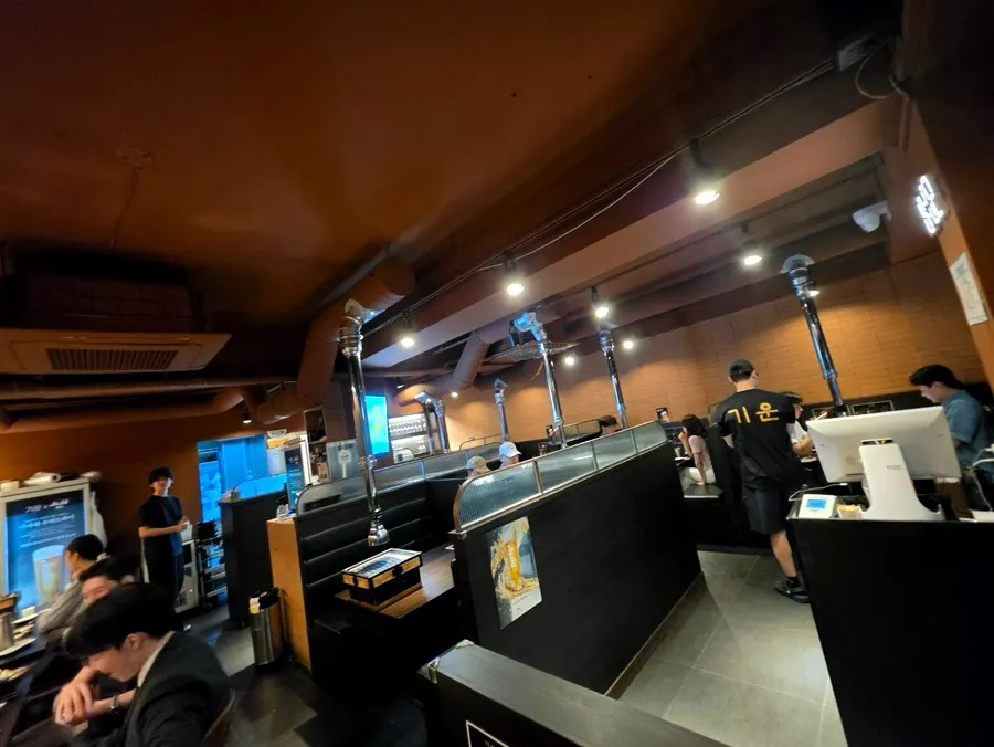 Restaurant hall seating after peak time