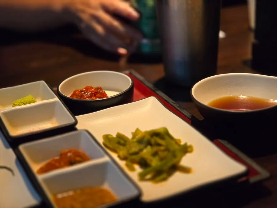 Close-up of side dish plate