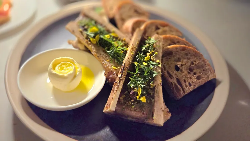 Rich, hearty Korean beef bone marrow