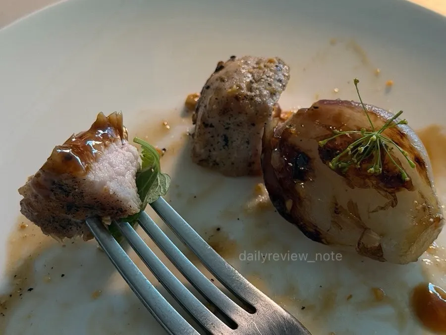 Thick-cut jjondeuksal with a golden-grilled surface