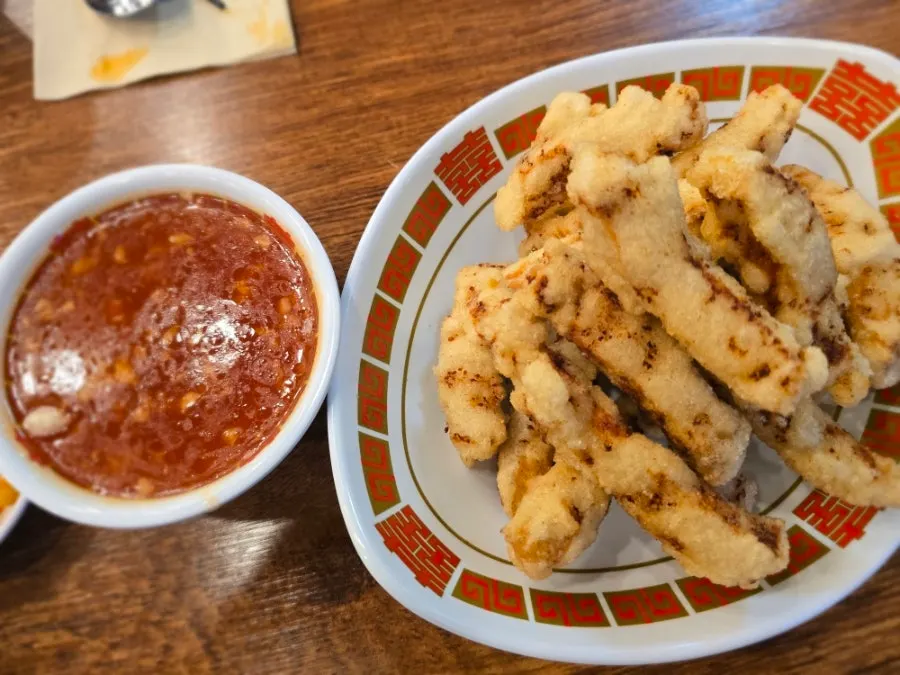 A plate of garlic tangsuyuk at Glory Works