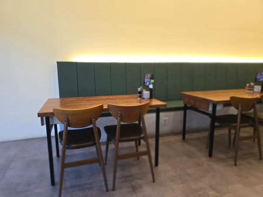 Table of jjajangmyeon and tangsuyuk shared by two