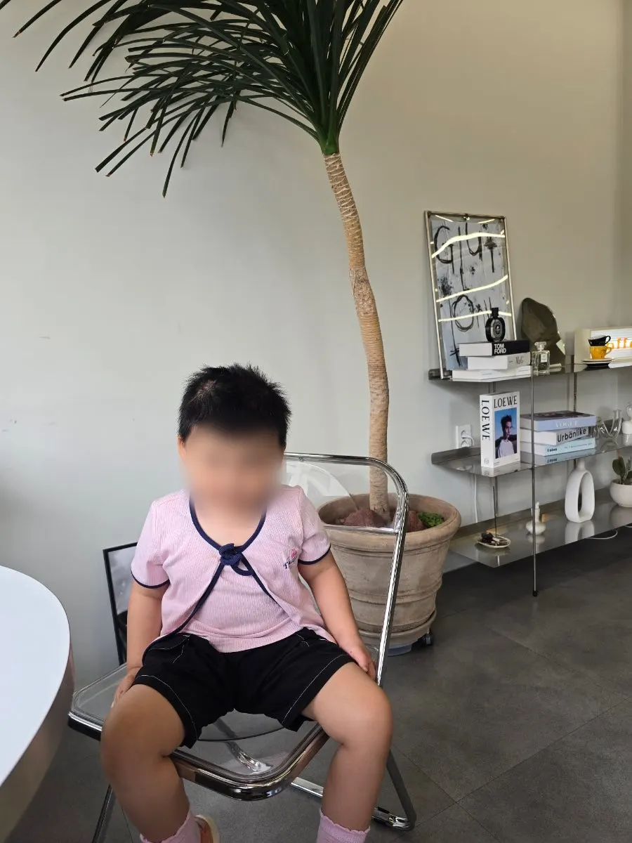 A corner of the café styled as a photo spot