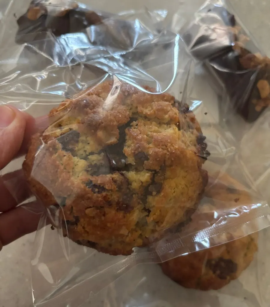 Packaged walnut chocolate cookies