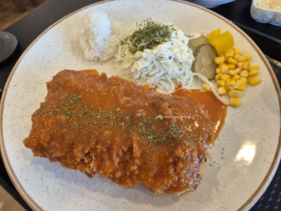 Cheese pork cutlet ordered for the kid