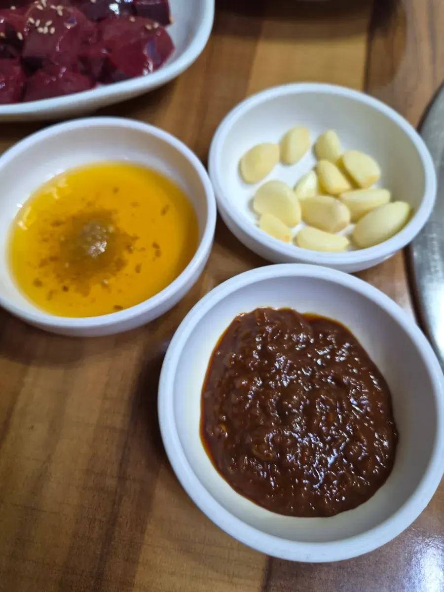 A small bowl of handmade secret doenjang