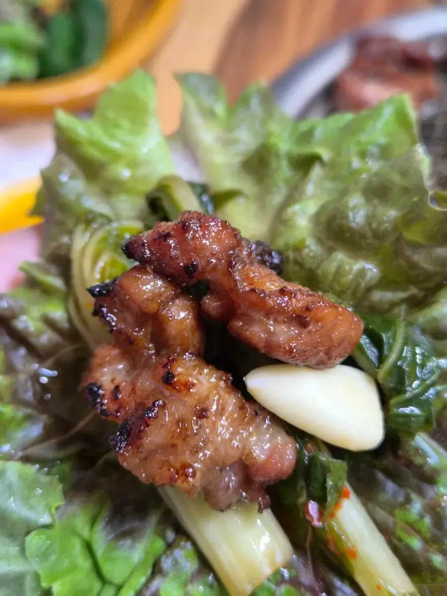 Soyangan table setting with homemade kimchi