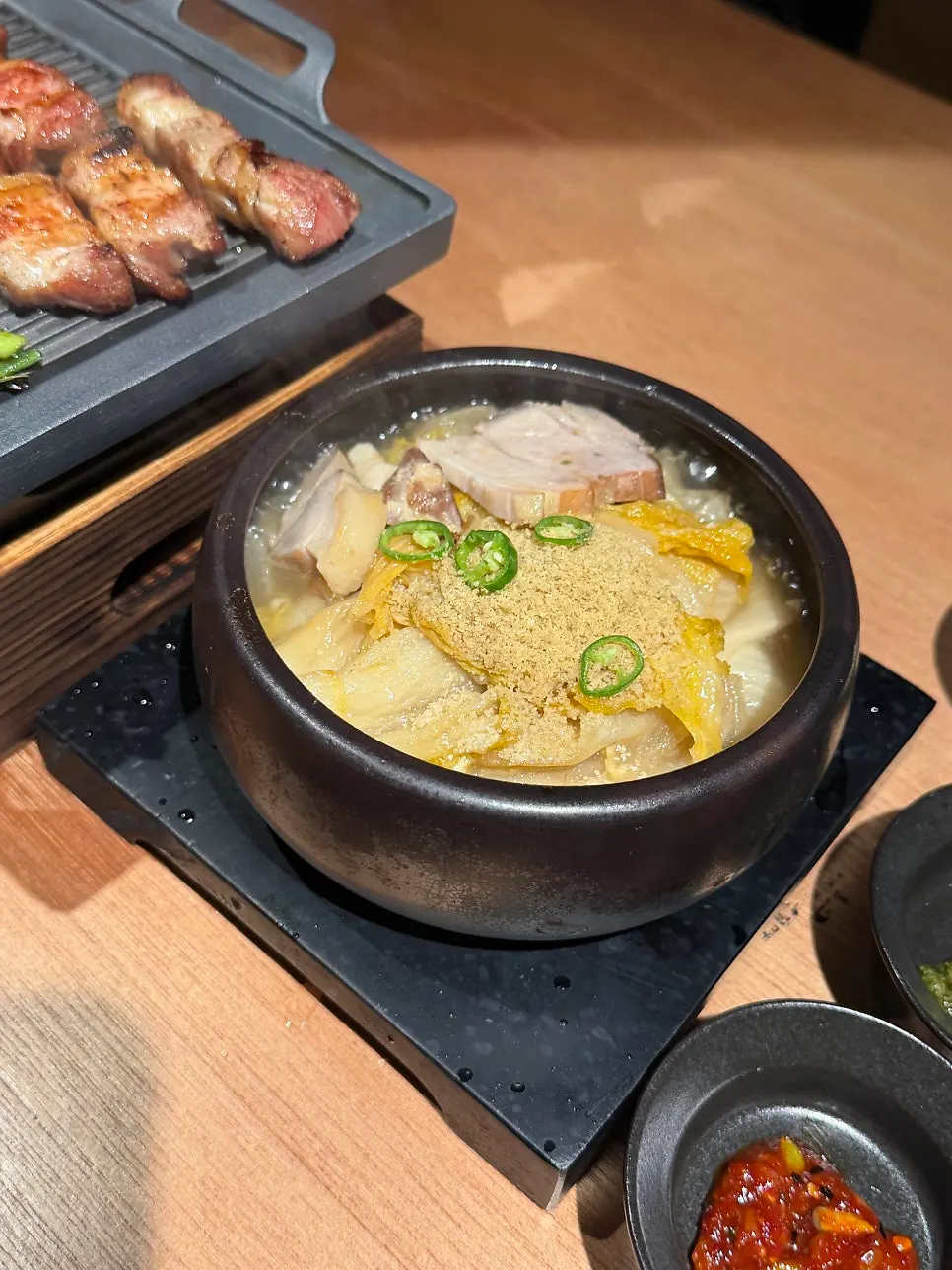 A bowl of bibim noodles side dish