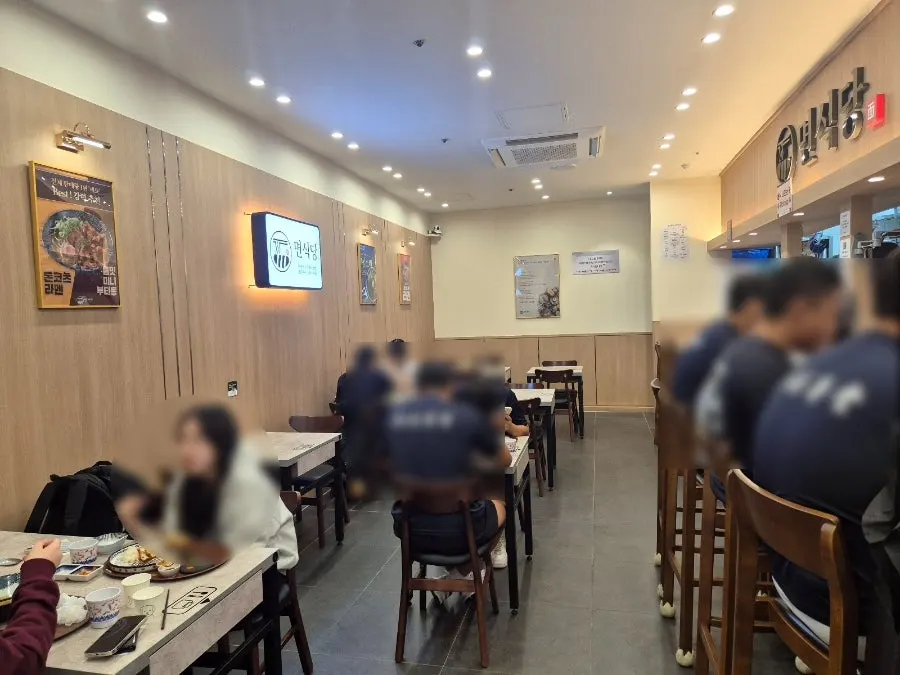Tables inside Myeon Sikdang