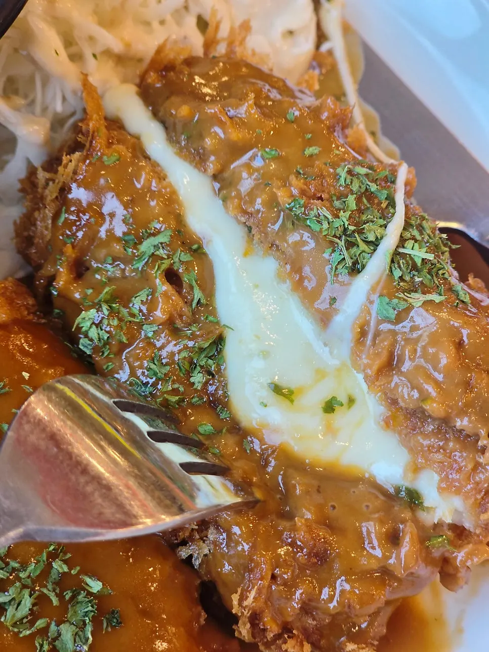 Half-and-half tonkatsu with loin cutlet and sauce
