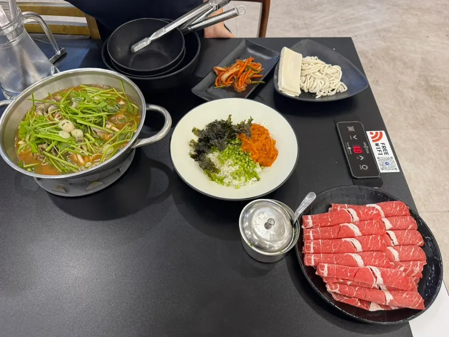 Dedicated noodle-making room in the restaurant
