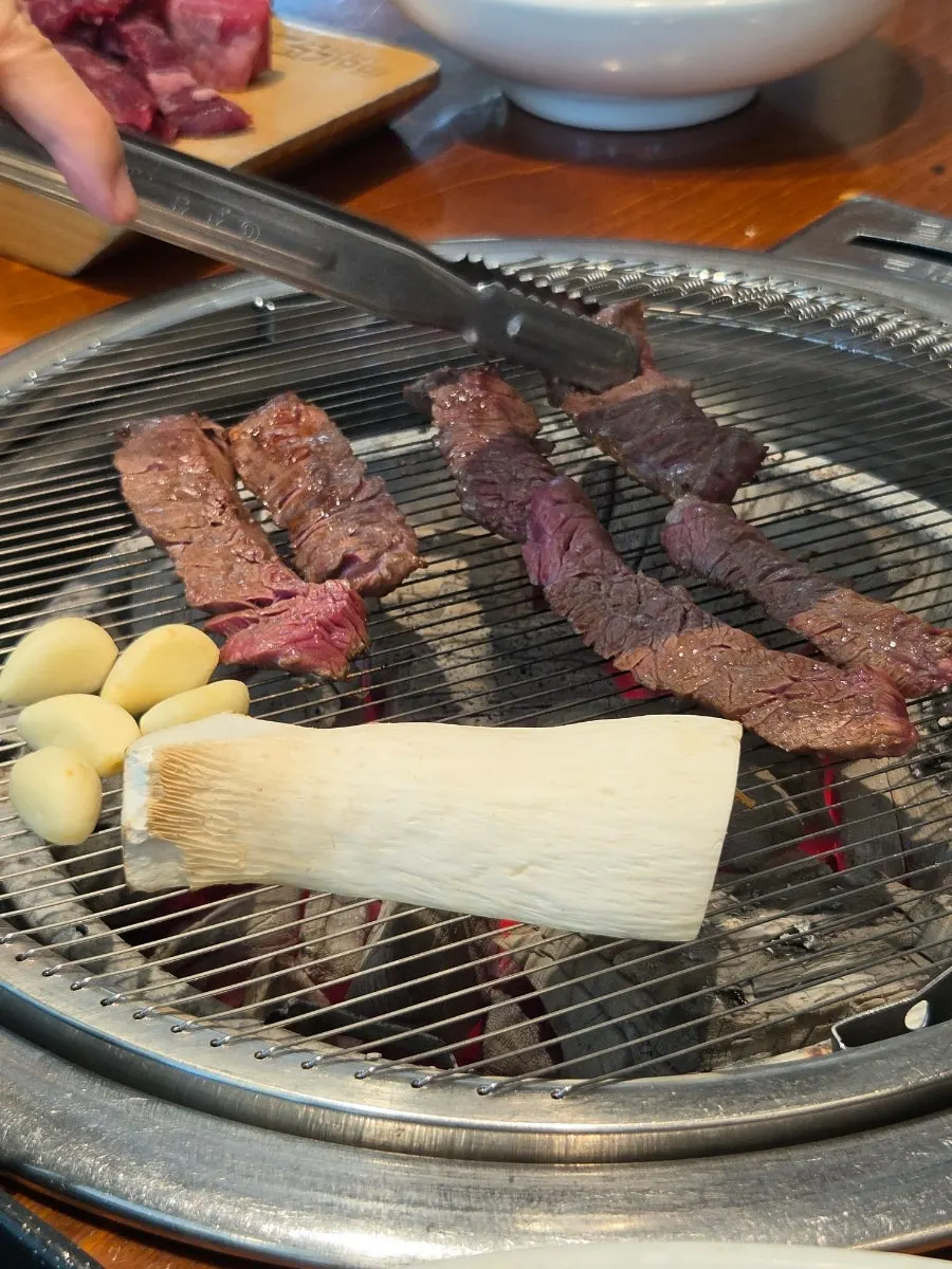 A grilled piece of beef