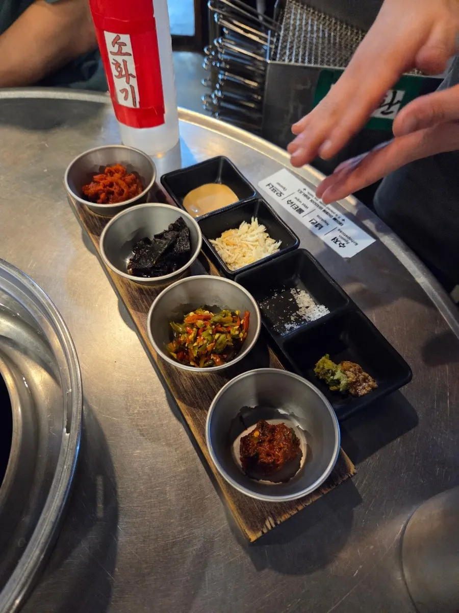 Extra side dishes taken from the self-serve bar