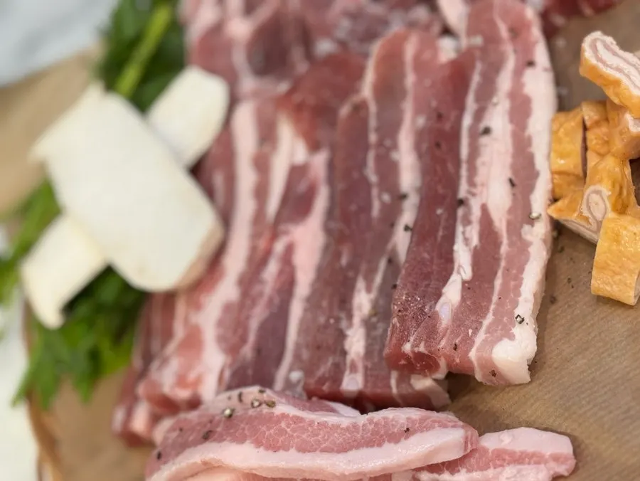 Pork jowl included in the A Set