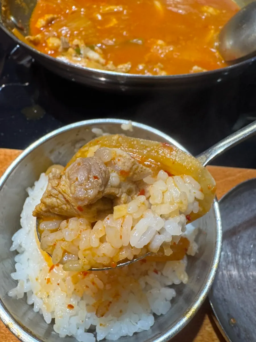 Deeply simmered kimchi stew broth