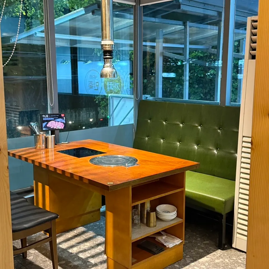 Dining space at Gogi 9dan showing window seating
