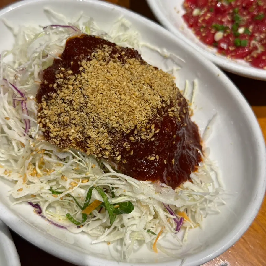Hanwoo beef tartare tossed in sauce