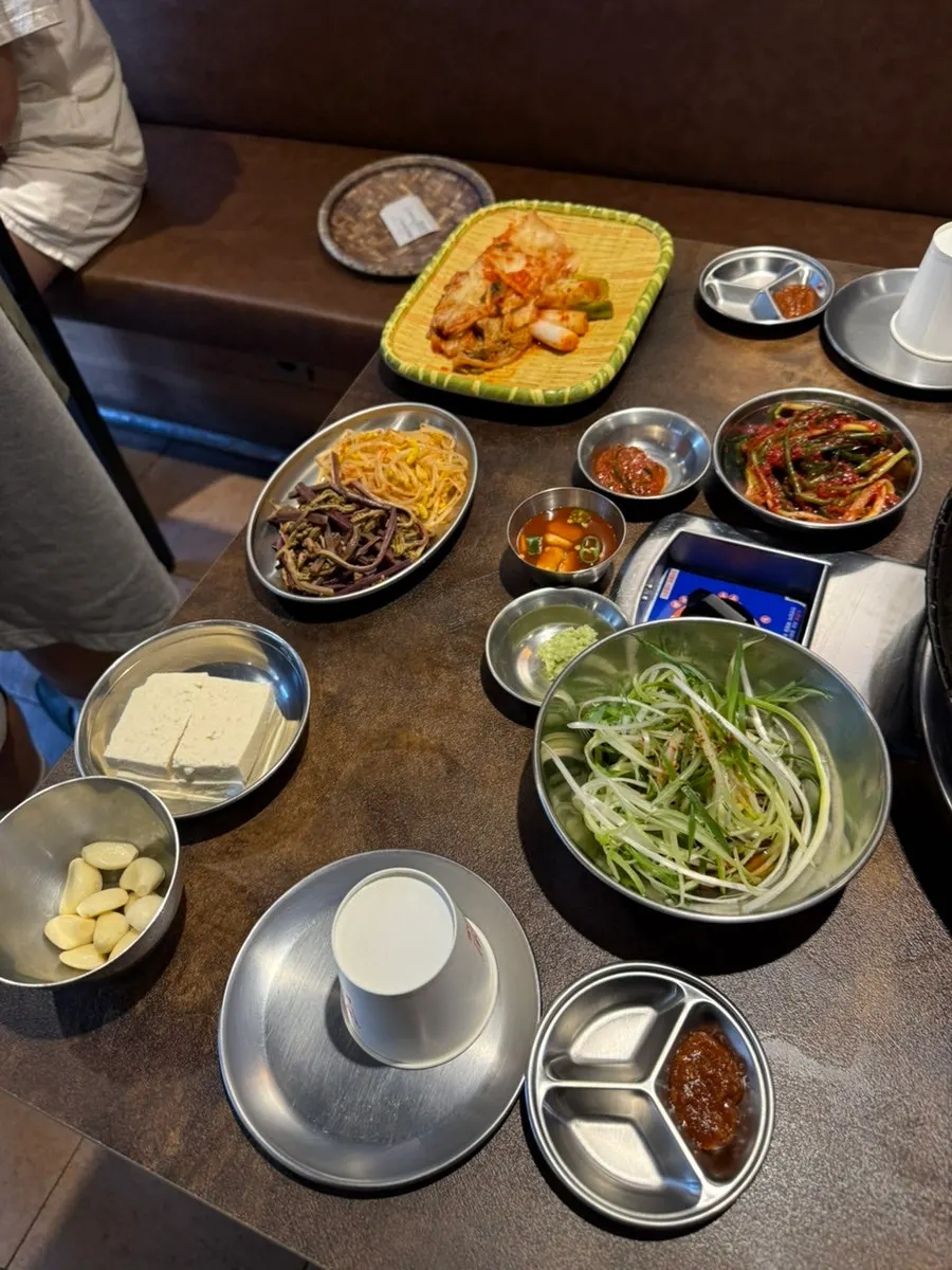 House-made kimchi and shredded green onion served as basic side dishes