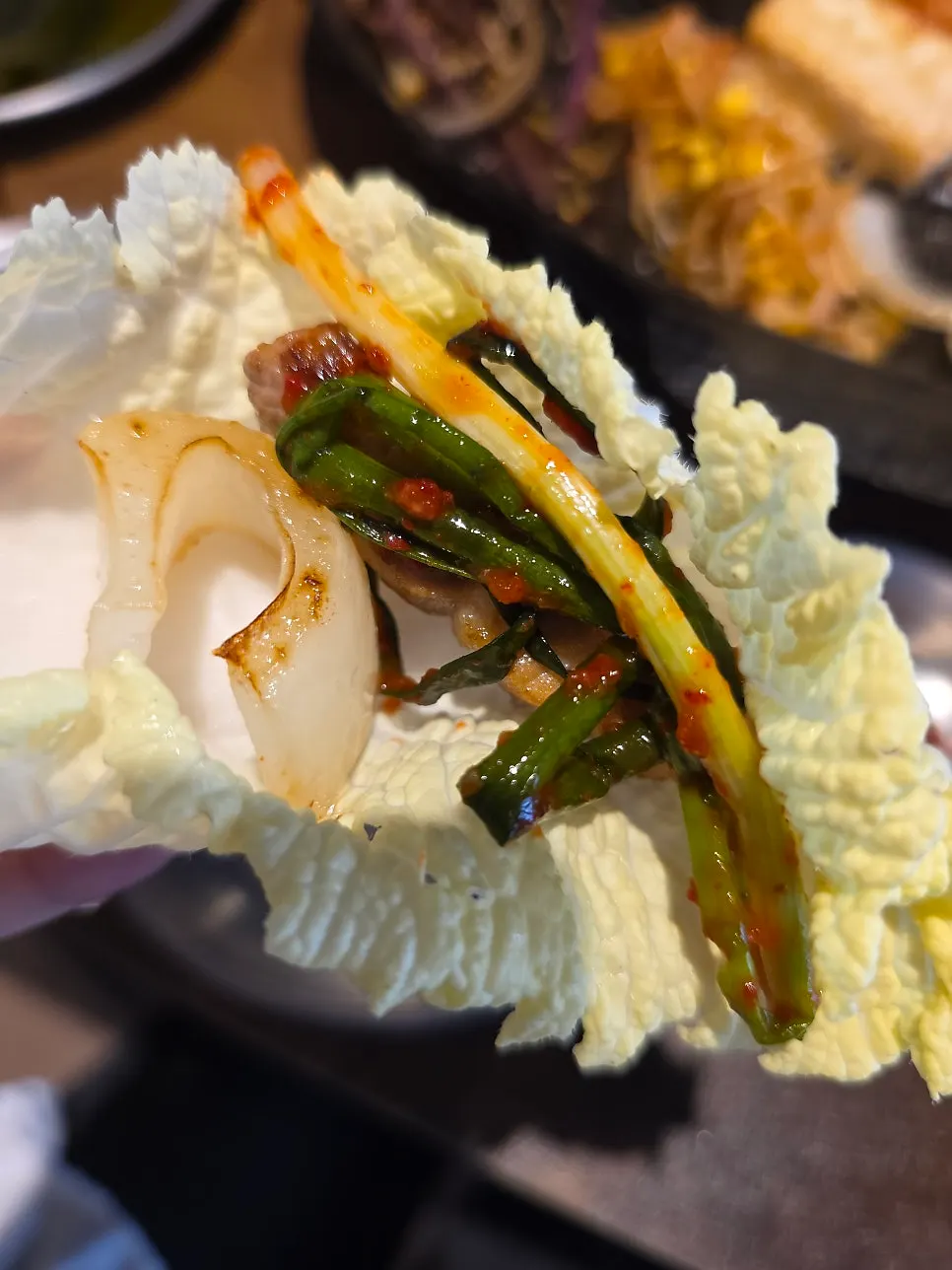 식사를 마친 고기가온당 테이블