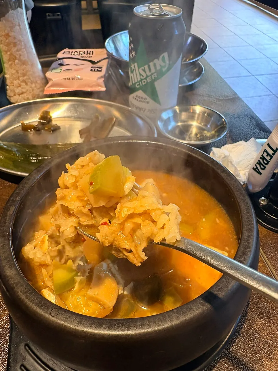 함께 나온 집된장찌개