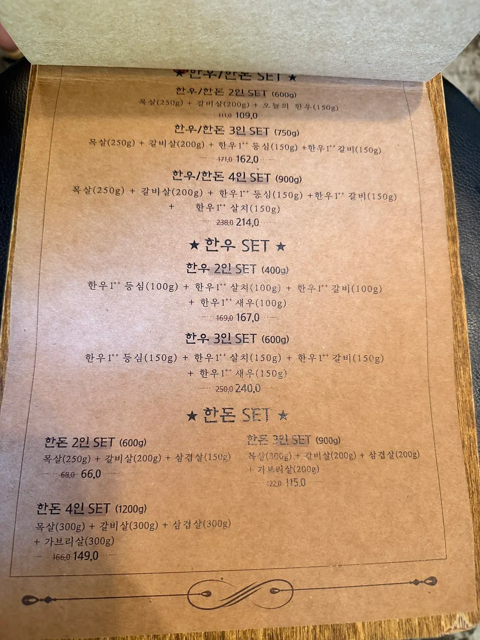 Review event details and the menu items offered