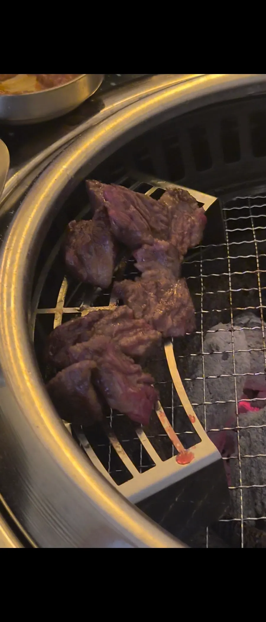 PRIM beef short rib and thick-cut premium wagyu sirloin on the charcoal grill