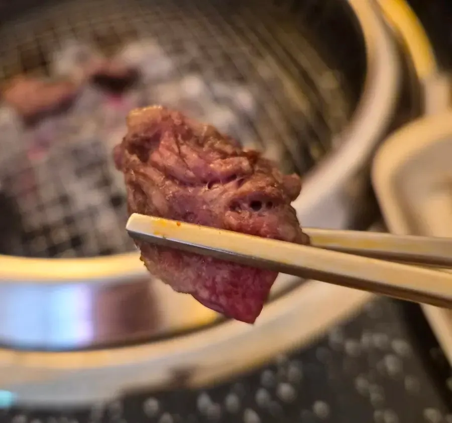 Cross-section of grilled beef showing retained juices
