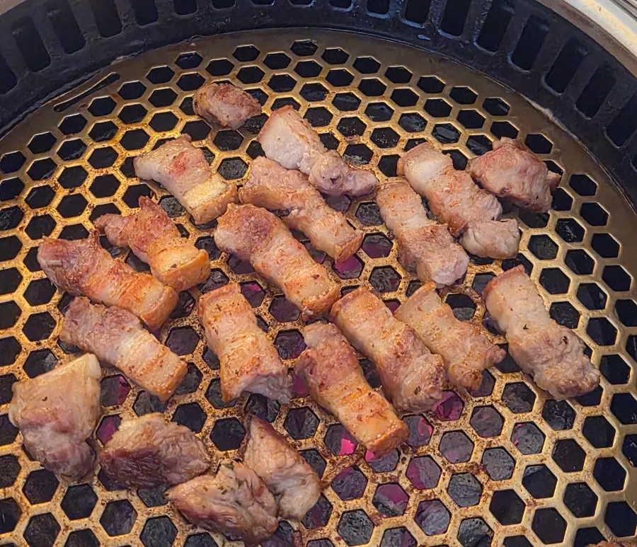 Pork belly grilled crispy like bacon