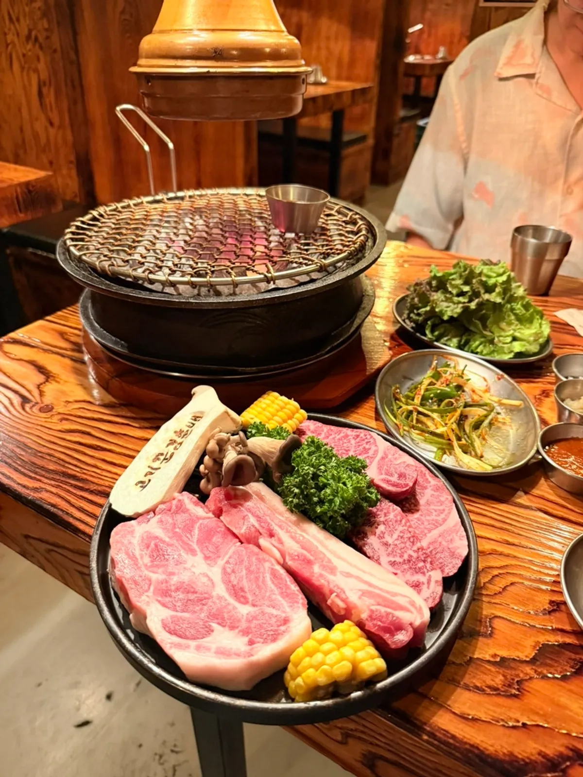 추천 세트 한우와 목살, 오겹살 상차림
