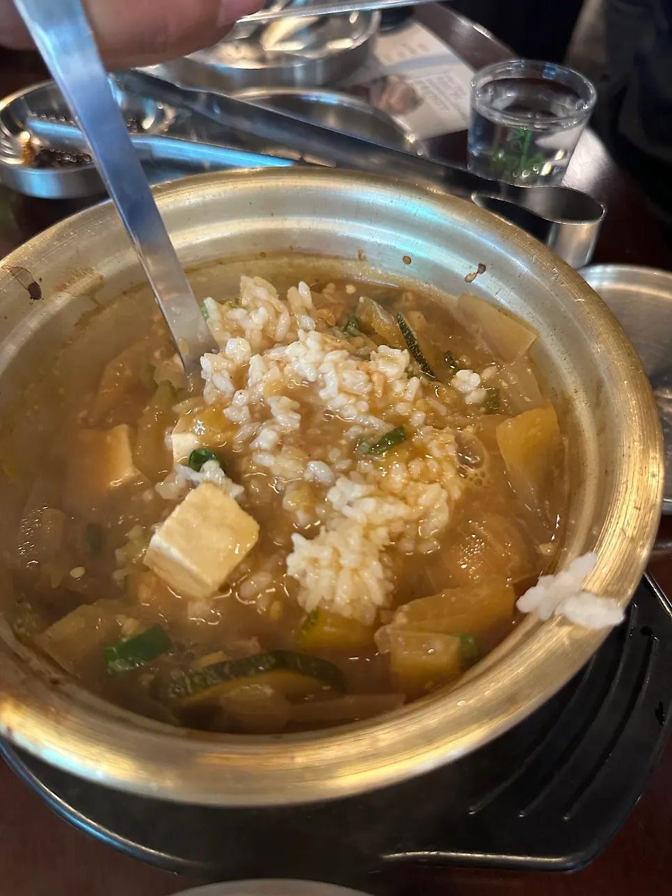 A bowl of dessert doenjang jjigae