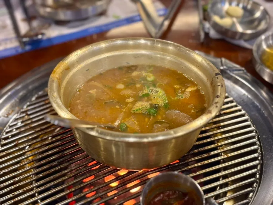 Doenjang jjigae ordered as a side dish