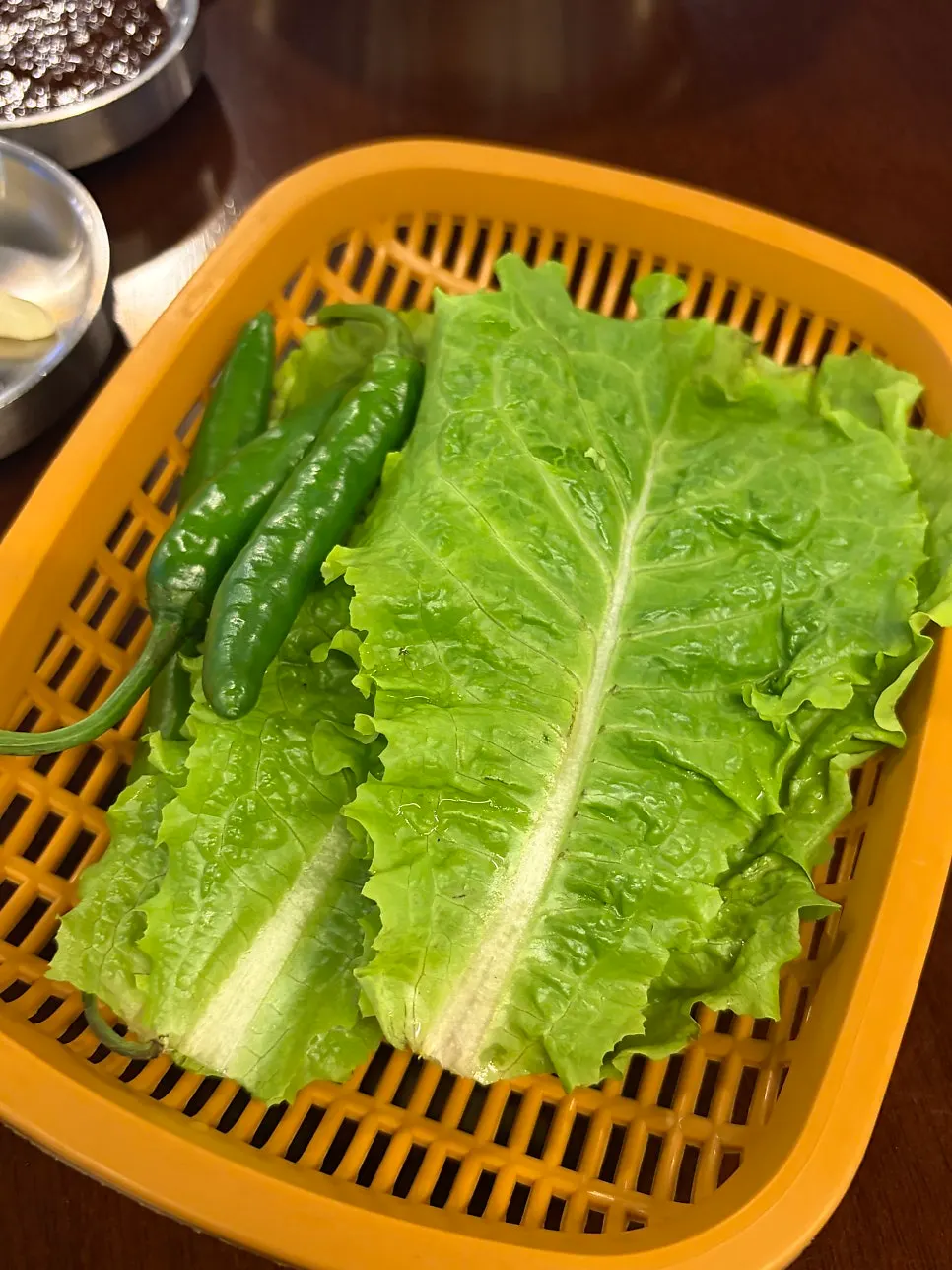 고기와 곁들이는 파김치
