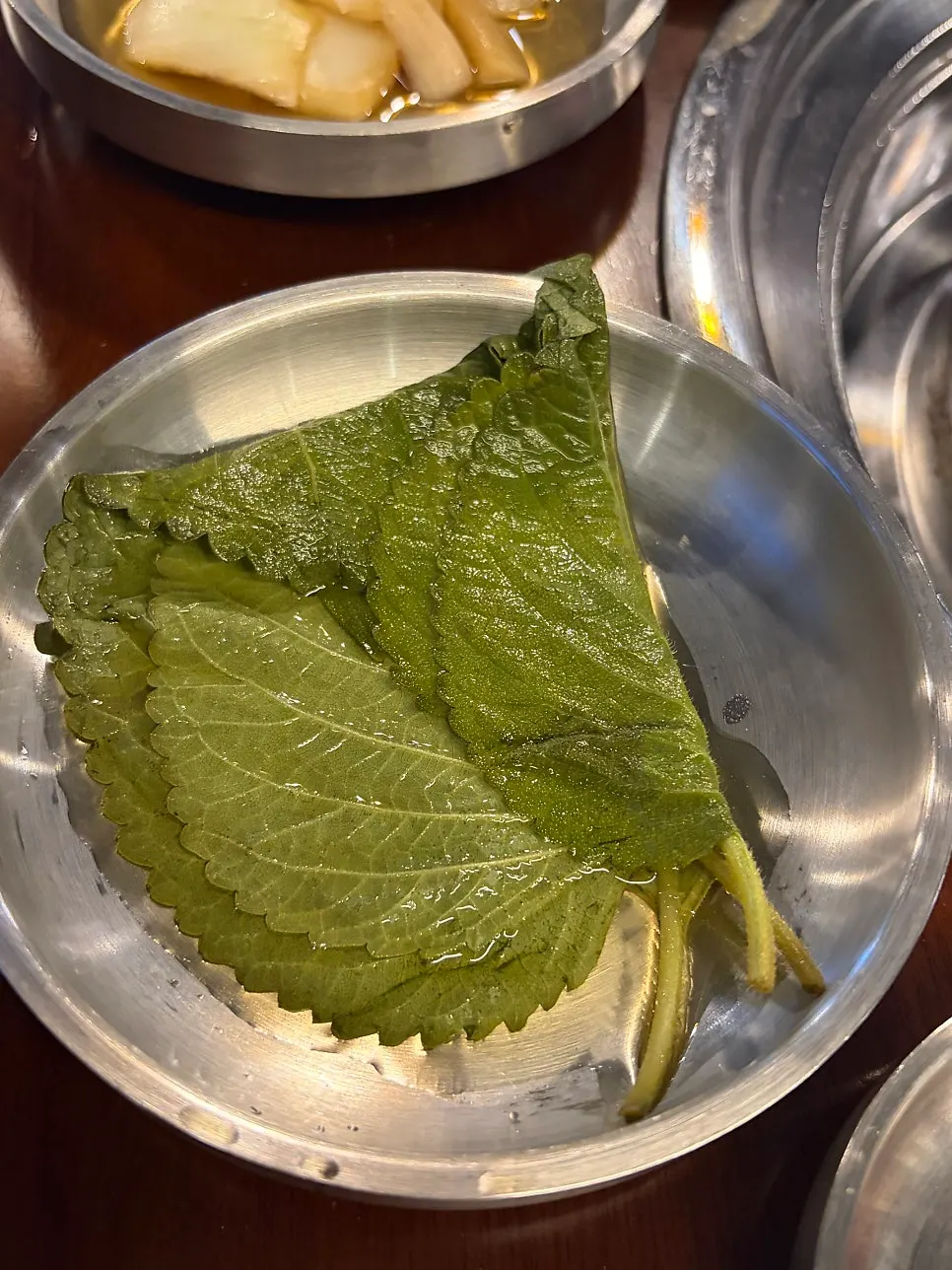 파절임과 깻잎절임 반찬