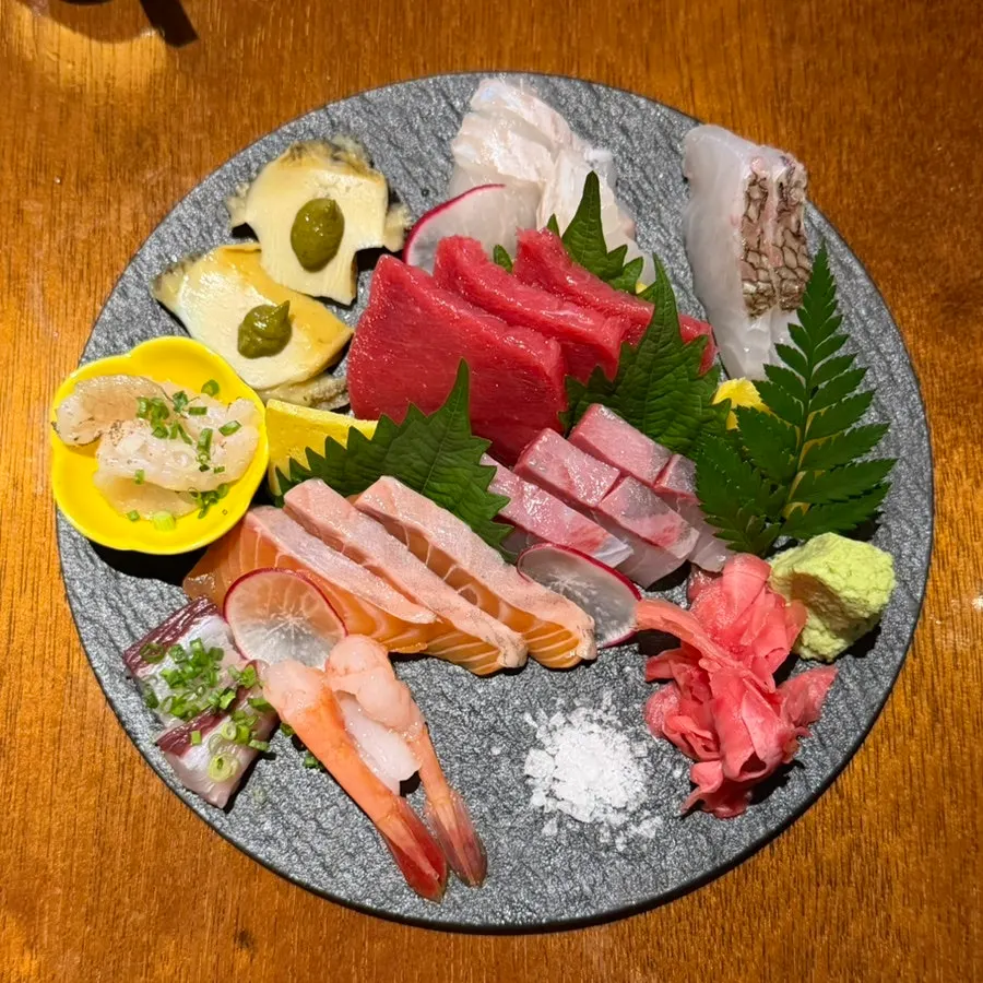 Plate of Goko's aged sashimi arriving next