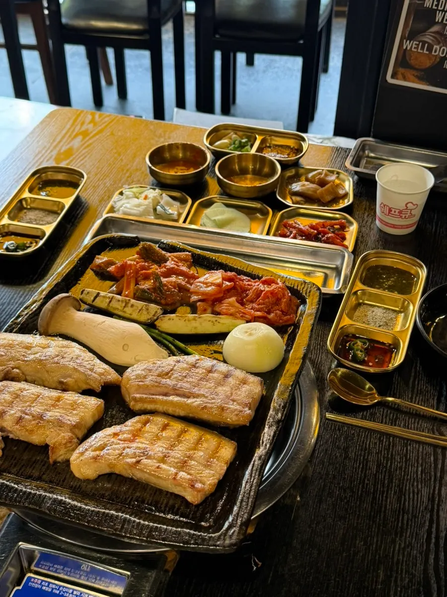 A plate of 250g aged pork belly