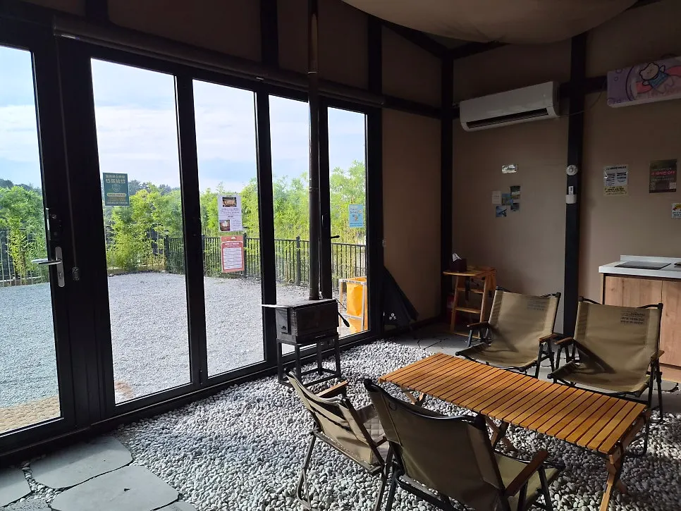 Interior view of the private barbecue area