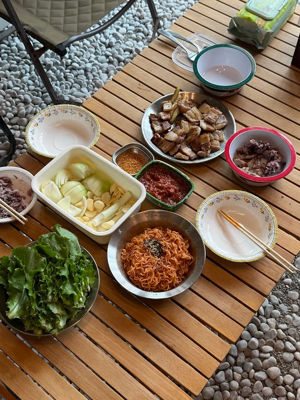 글램핑 객실 욕실과 온풍기