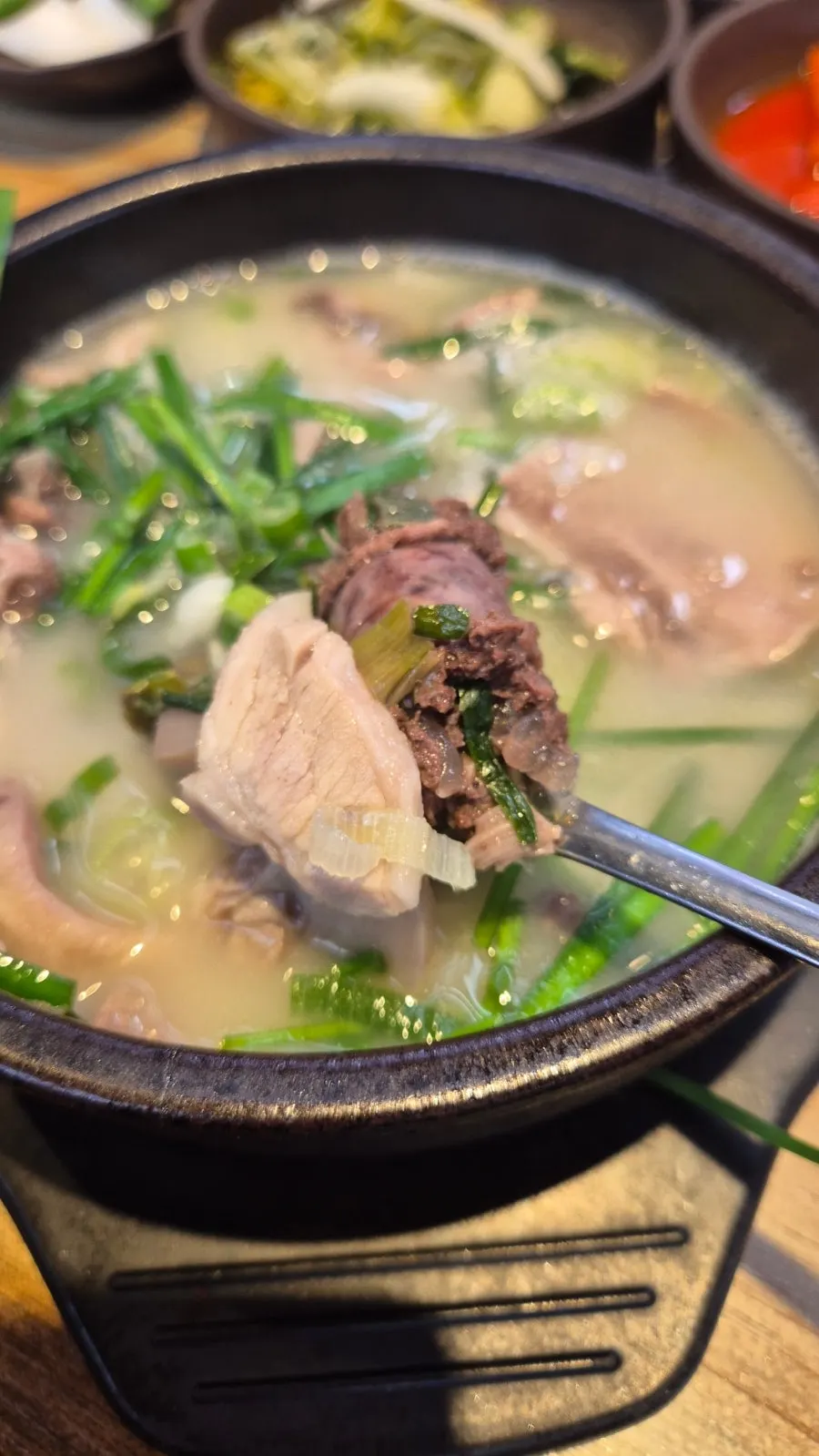 Close-up of the ingredient-packed mild sundae soup