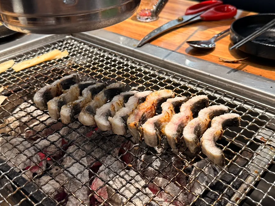 Domestic freshwater eel on a plate