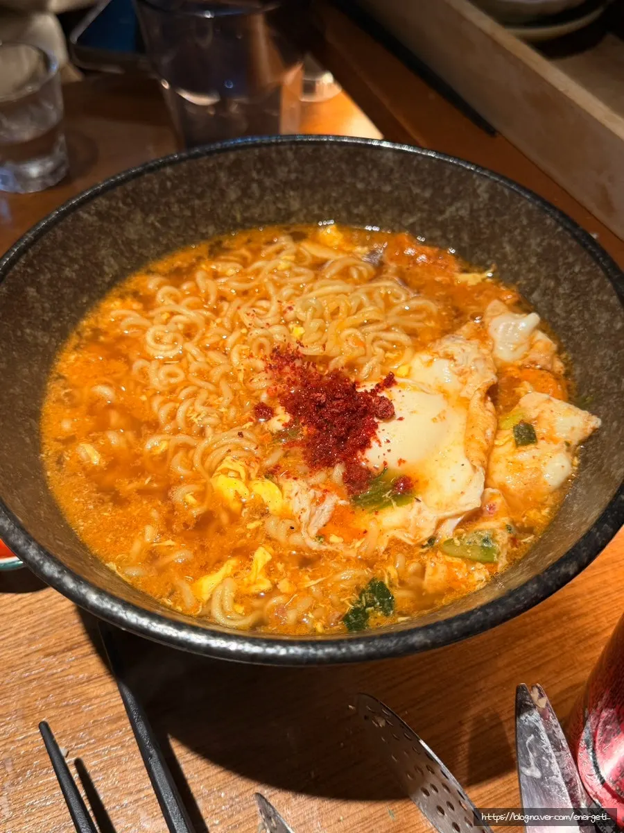 Ramyeon ordered to finish the meal