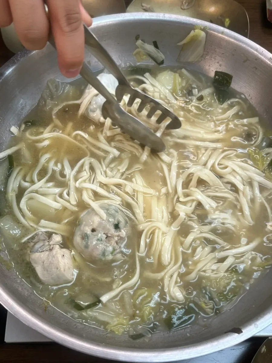 칼국수 사리 준비