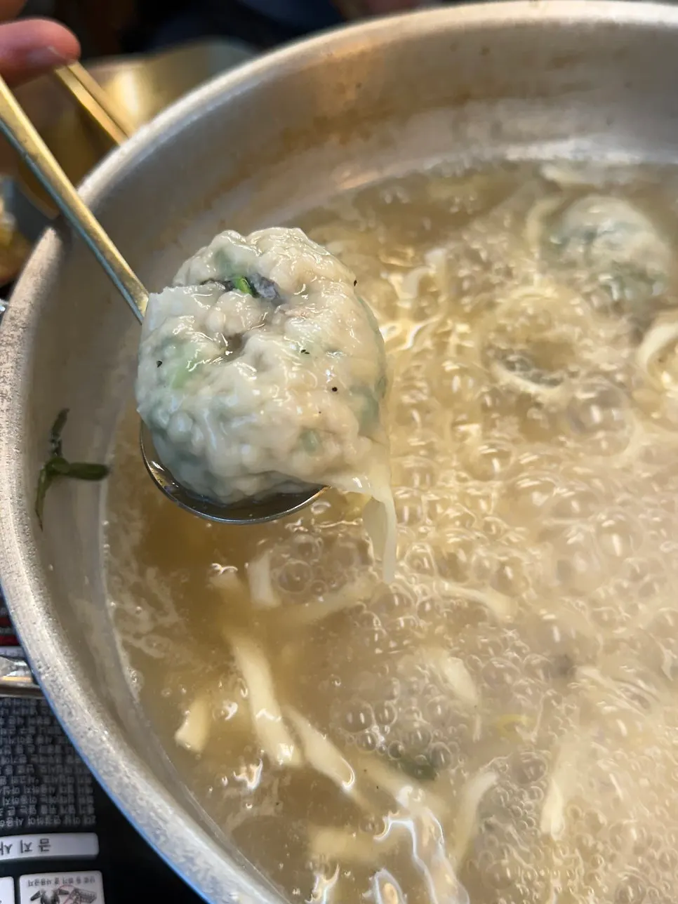 Mandu dumplings included in the set