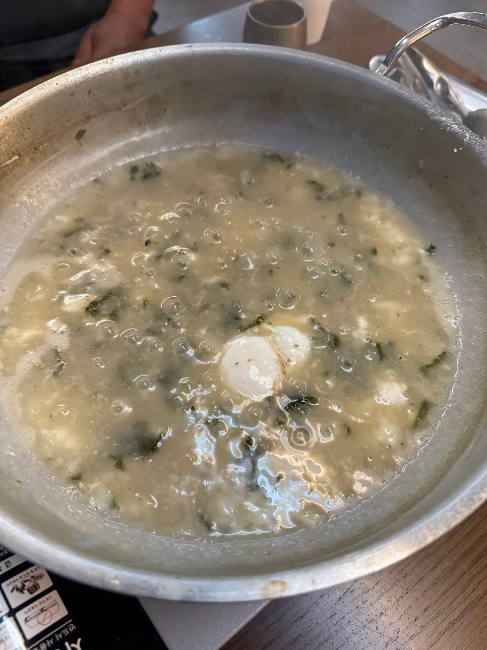 A bowl of extra kalguksu noodles added on