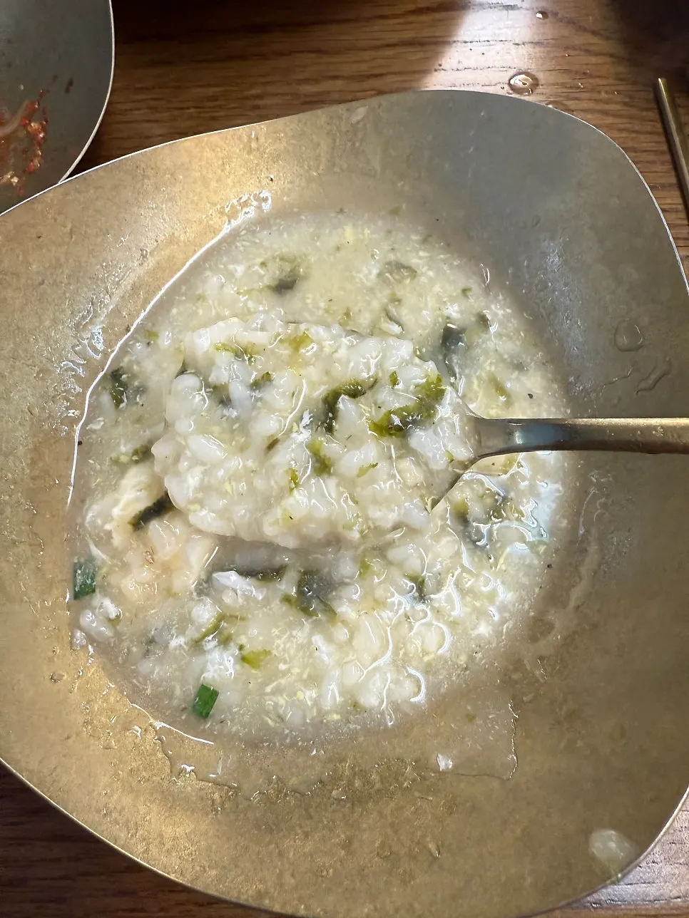 Kalguksu noodles soaked in the broth