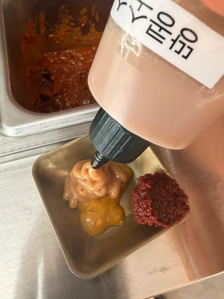 Chili sauce at the self-serve bar