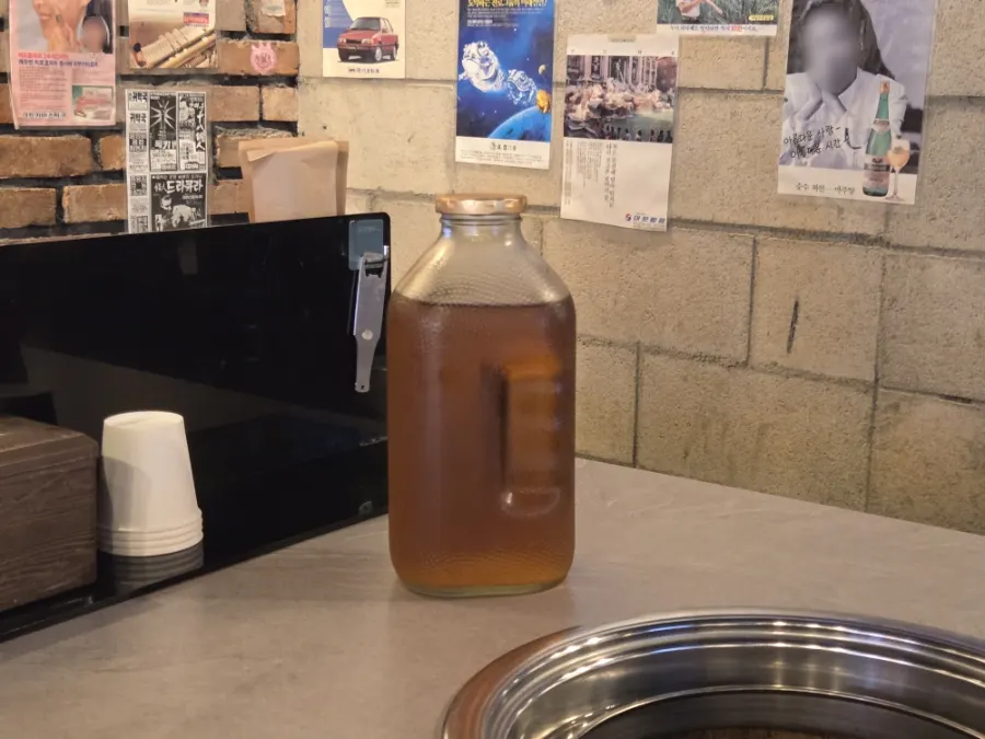 Del Monte bottle used for water at Golmokjip Galbisal