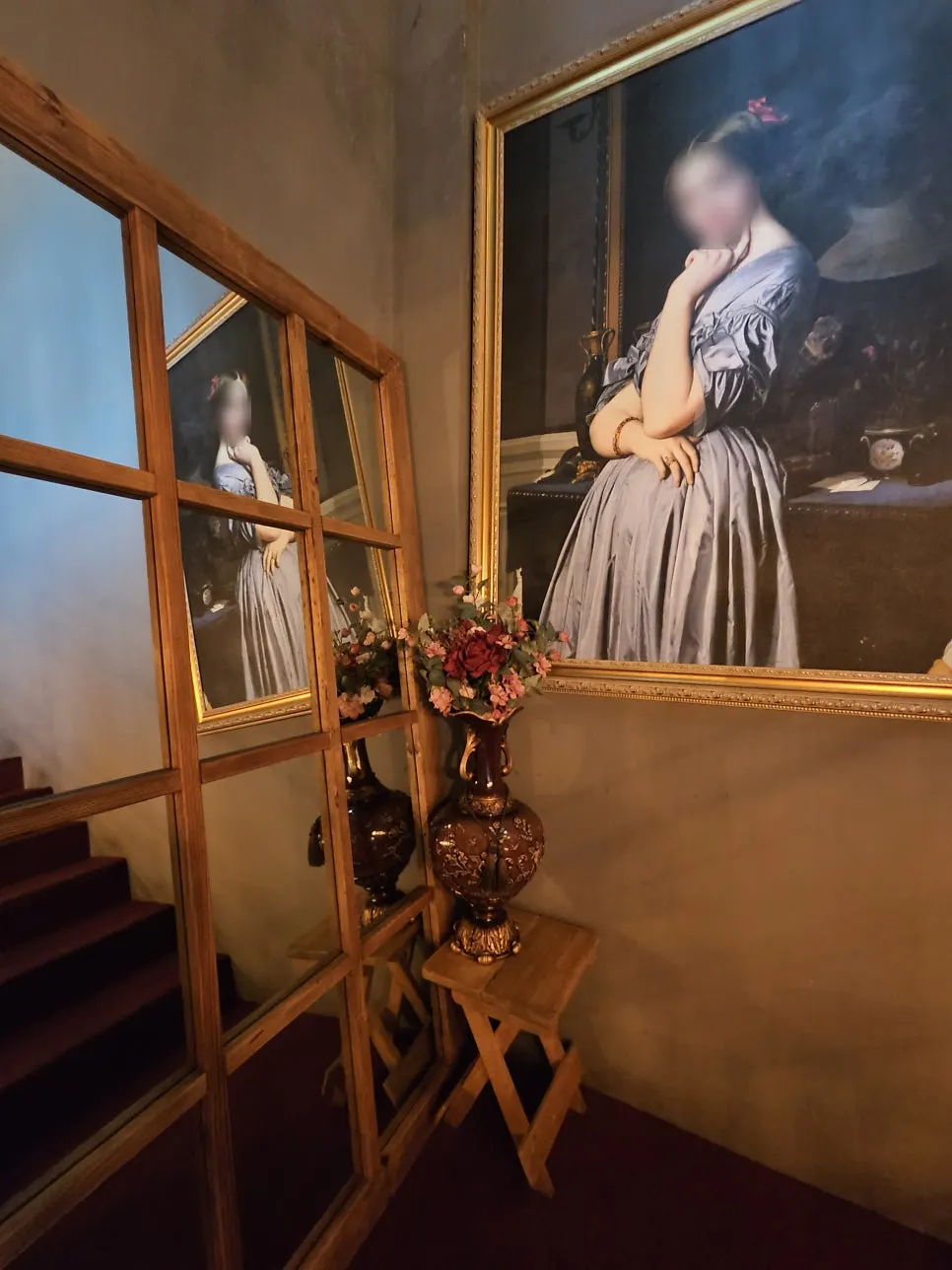 Interior corner with European-style decor