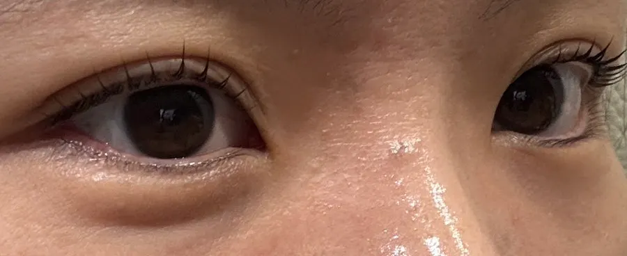Lifted lashes after the nutrition + black tinting lash lift