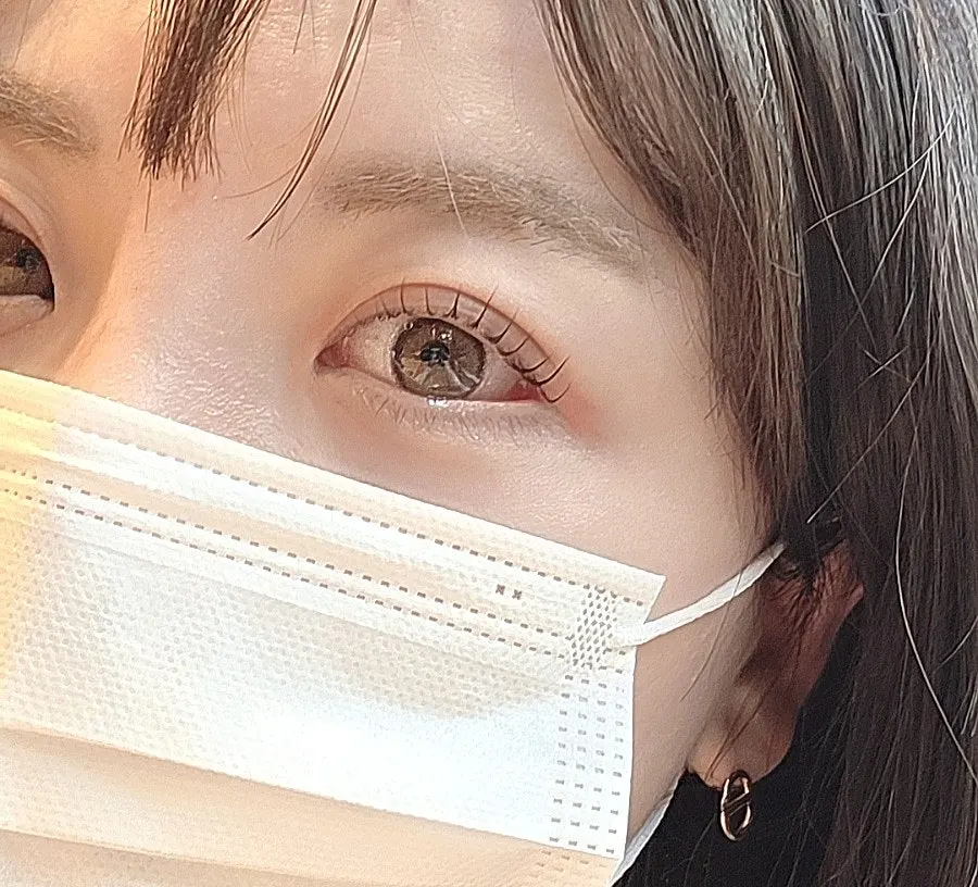 영양+블랙틴팅펌 직후 눈매