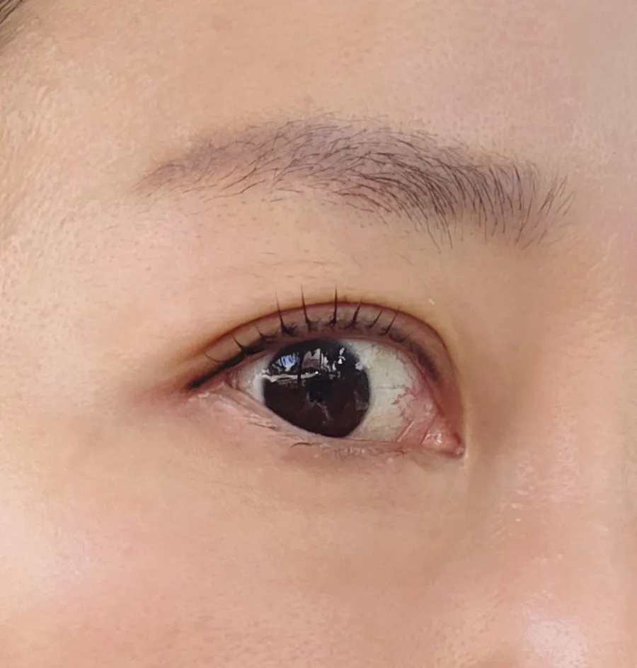 영양 블랙틴팅펌 마무리 후 눈매